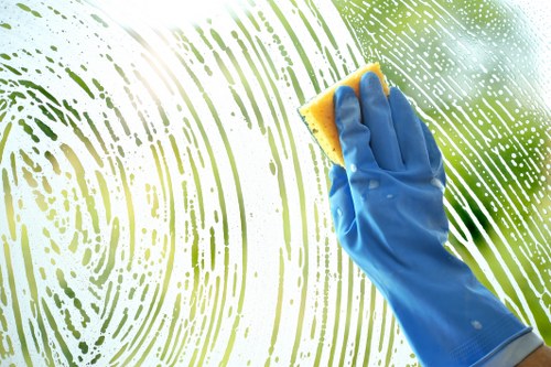 Professional cleaner preparing a Finchley rental property for end of tenancy handover