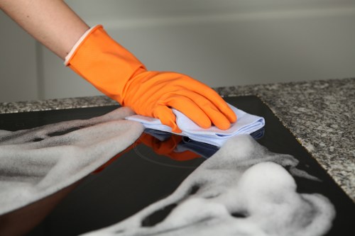 Local cleaners preparing an empty Finchley flat for new occupants