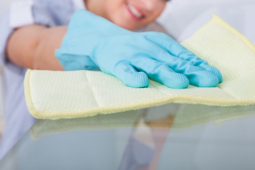 Professional cleaning equipment prepared for service